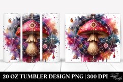 Vibrant Celestial Mushroom Clipart 20 Oz Tumbler Product Image 1