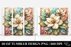 Abstract Pastel Gardenia Stained 20 Oz Tumbler Product Image 1