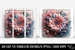 Glossy Gerbera Floral Clipart 20 Oz Tumbler Product Image 1