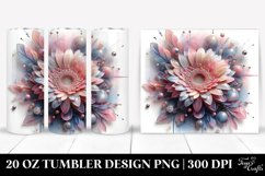 Glossy Gerbera Floral Clipart 20 Oz Tumbler Product Image 1