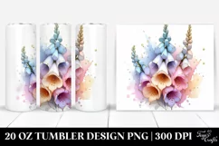 Abstract Pastel Foxglove Sticker 20 Oz Tumbler Product Image 1