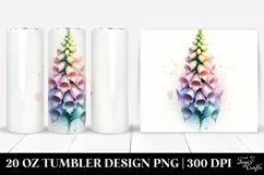 Abstract Pastel Foxglove Sticker 20 Oz Tumbler Product Image 1