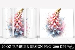 Abstract Pastel Foxglove Sticker 20 Oz Tumbler Product Image 1