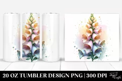 Abstract Pastel Foxglove Sticker 20 Oz Tumbler Product Image 1
