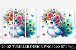 Peacock Flower Crown | 20 oz Tumbler Product Image 1
