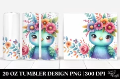Peacock Flower Crown | 20 oz Tumbler Product Image 1