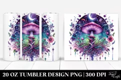Vibrant Celestial Mushroom 20 Oz Tumbler Product Image 1