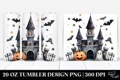 Halloween Castle Clipart 20 Oz Tumbler Product Image 1