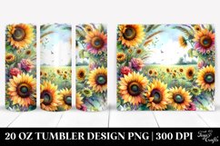 Vibrant Sunflowers Drawing | 20 oz Tumbler Product Image 1