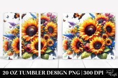 Vibrant Sunflowers Drawing | 20 oz Tumbler Product Image 1
