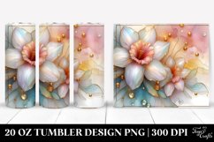 Abstract Pastel Narcissus Sticker 20 Oz Tumbler Product Image 1