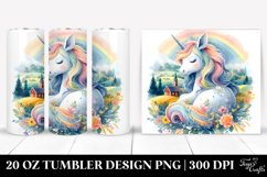 Pastel Baby Unicorn Swedish Countryside. 20 Oz Tumbler Product Image 1