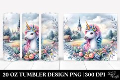 Pastel Baby Unicorn Swedish Countryside. 20 Oz Tumbler Product Image 1