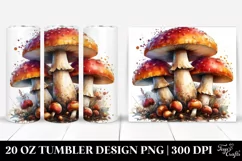 Autumn Gnome Watercolor Splash Tumbler Product Image 1