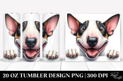 Crazy Bull Terrier Watercolor Art | 20 Oz Tumbler Product Image 1
