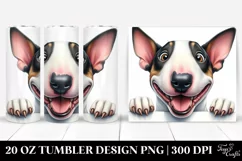 Crazy Bull Terrier Watercolor Art | 20 Oz Tumbler Product Image 1
