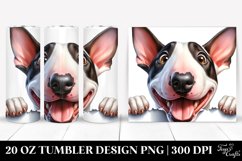 Crazy Bull Terrier Smiling | 20 Oz Tumbler Product Image 1