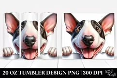 Crazy Bull Terrier Smiling | 20 Oz Tumbler Product Image 1