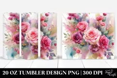 Vibrant Pink Roses | 20 oz Tumbler Product Image 1