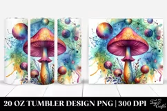 Magical Celestial Mushroom Clipart 20 Oz Tumbler Product Image 1