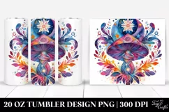 Magical Celestial Mushroom Clipart 20 Oz Tumbler Product Image 1