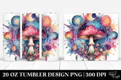 Magical Celestial Mushroom Clipart 20 Oz Tumbler Product Image 1