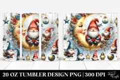 Vibrant Santa Gnomes Moon | 20 oz Tumbler Product Image 1