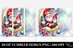 Vibrant Santa Gnomes Moon | 20 oz Tumbler Product Image 1