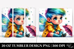 Cute Baby Fairy in Raincoat | 20 oz Tumbler Product Image 1