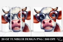 Funny Cow Portrait es | 20 oz Tumbler Product Image 1