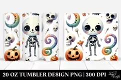Halloween Skeleton Clipart 20 Oz Tumbler Product Image 1