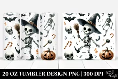 Halloween Skeleton Clipart 20 Oz Tumbler Product Image 1