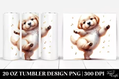 Expressive Dancing Golden Retriever | 20 oz Tumbler Product Image 1