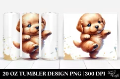 Expressive Dancing Golden Retriever | 20 oz Tumbler Product Image 1