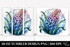 Round Hyacinth Watercolor | 20 Oz Tumbler Product Image 1