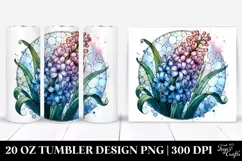Round Hyacinth Watercolor | 20 Oz Tumbler Product Image 1