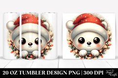 Retro Cute Baby Polar Bear, Transparent 20 Oz Tumbler Product Image 1