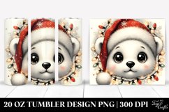 Retro Cute Baby Polar Bear, Transparent 20 Oz Tumbler Product Image 1