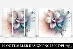 Abstract Pastel Orchid Sticker 20 Oz Tumbler Product Image 1