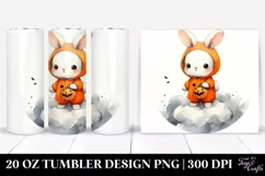 Creepy Baby Rabbit Halloween PNG Product Image 1