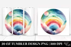 Colorful Pastel Rainbow Watercolor PNG Product Image 1