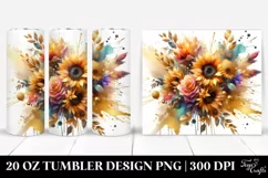 Vibrant Bouquet Gold Foil | 20 oz Tumbler Product Image 1
