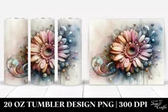 Wooden Stained Gerbera in Summer 20 Oz Tumbler Product Image 1