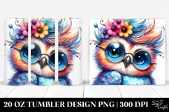 Cute Baby Owl Model Pose | 20 oz Tumbler Product Image 1