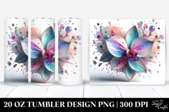 Metalic Orchid Heart Tumbler Product Image 1