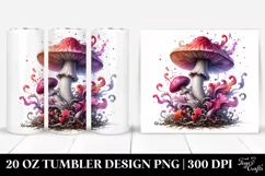 Detailed Glossy Mushroom Tumbler Product Image 1
