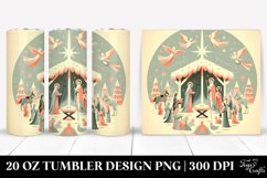 Retro Nativity Scene Christmas Clipart, 20 Oz Tumbler Product Image 1