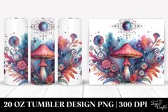 Vibrant Celestial Mushroom Clipart 20 Oz Tumbler Product Image 1