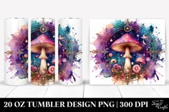 Vibrant Celestial Mushroom Clipart 20 Oz Tumbler Product Image 1
