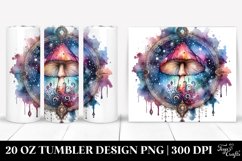 Vibrant Celestial Mushroom Clipart 20 Oz Tumbler Product Image 1